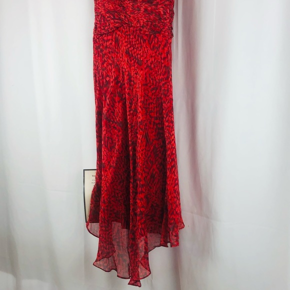 London Times Silk ruched bodice longer in back sleeveless midi dress NWT 8 - Picture 13 of 16